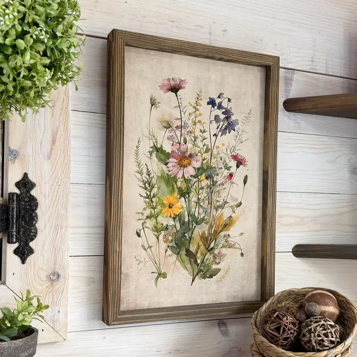 Vintage Flower Wall Art design